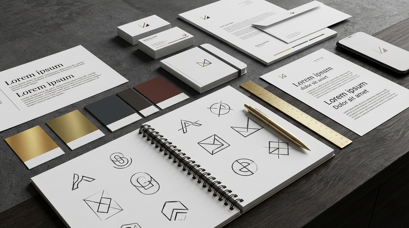 Brand-Mockup – Logoentwicklung und visuelle Identität